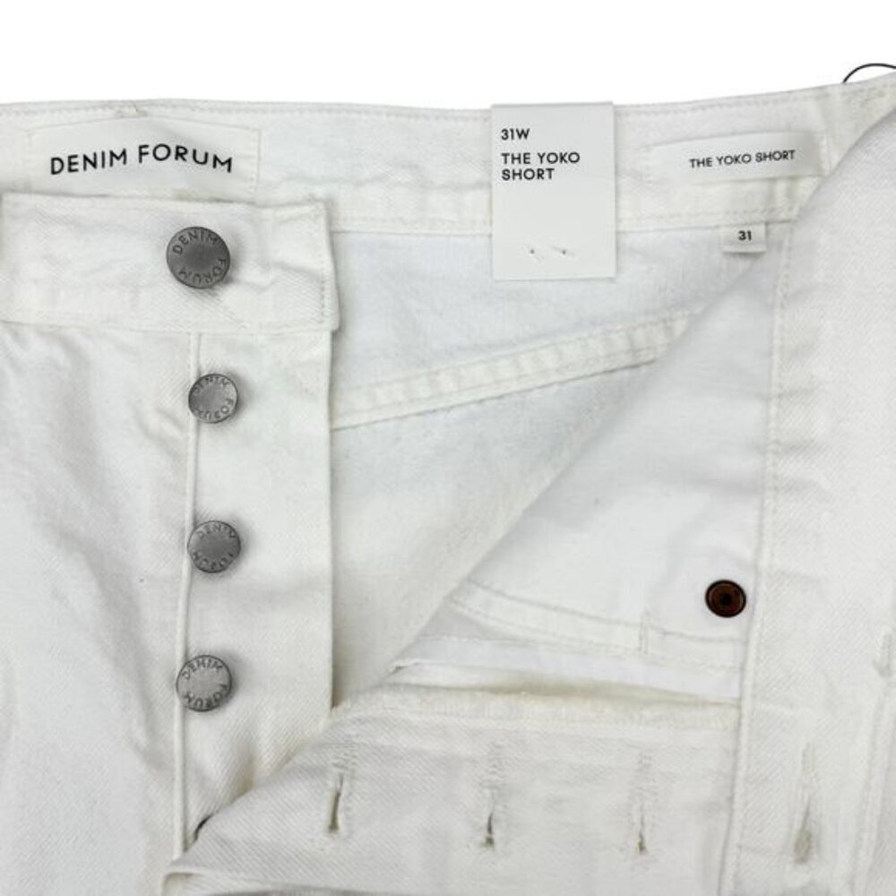 NWT DENIM FORUM Aritzia The Yoko Short Sz 31W A Little White Lie + Slight Flaw - Picture 5 of 8